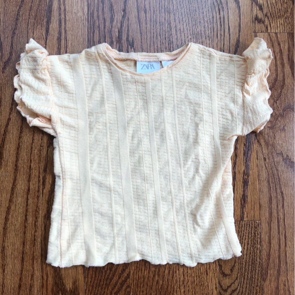 Zara Flutter Sleeve Top 6-9 Months